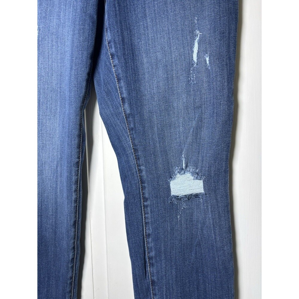 Judy Blue Boyfriend Fit Hi Elastic Waist Pull-on Cuffed Ankle Jeans SIZE 5NWOT - Picture 3 of 9